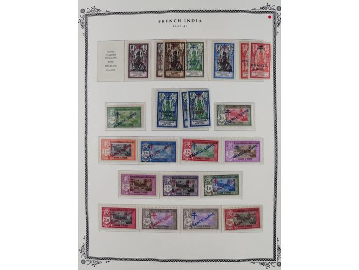 1892/1952, Collection on 20 Scott album leaves, unused and mnh, starting allegory 1 fr., including good part france libre ove