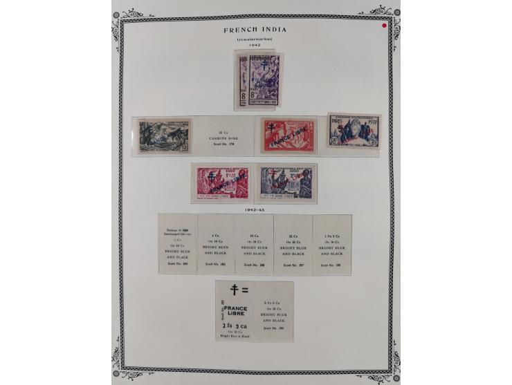 1892/1952, Collection on 20 Scott album leaves, unused and mnh, starting allegory 1 fr., including good part france libre ove