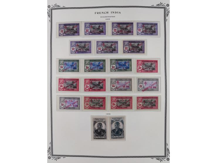 1892/1952, Collection on 20 Scott album leaves, unused and mnh, starting allegory 1 fr., including good part france libre ove