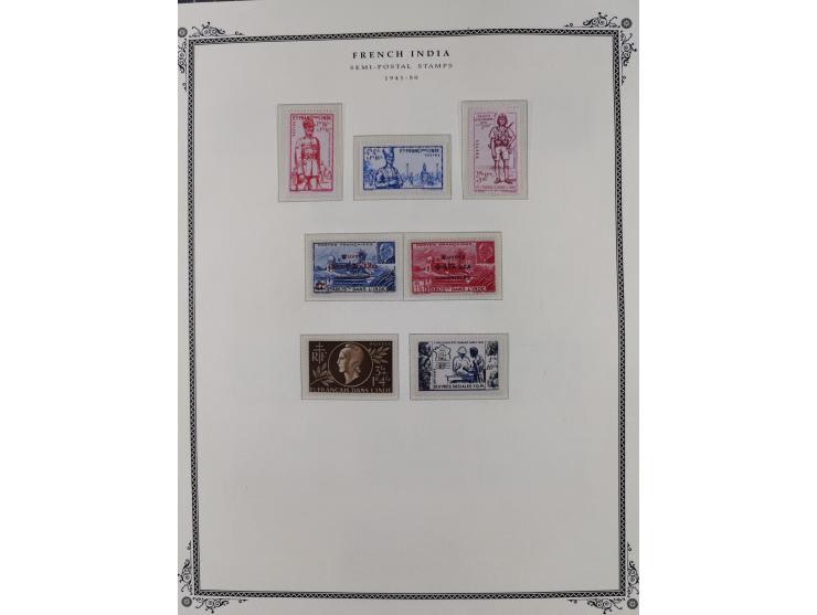 1892/1952, Collection on 20 Scott album leaves, unused and mnh, starting allegory 1 fr., including good part france libre ove