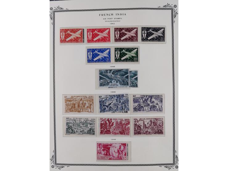 1892/1952, Collection on 20 Scott album leaves, unused and mnh, starting allegory 1 fr., including good part france libre ove