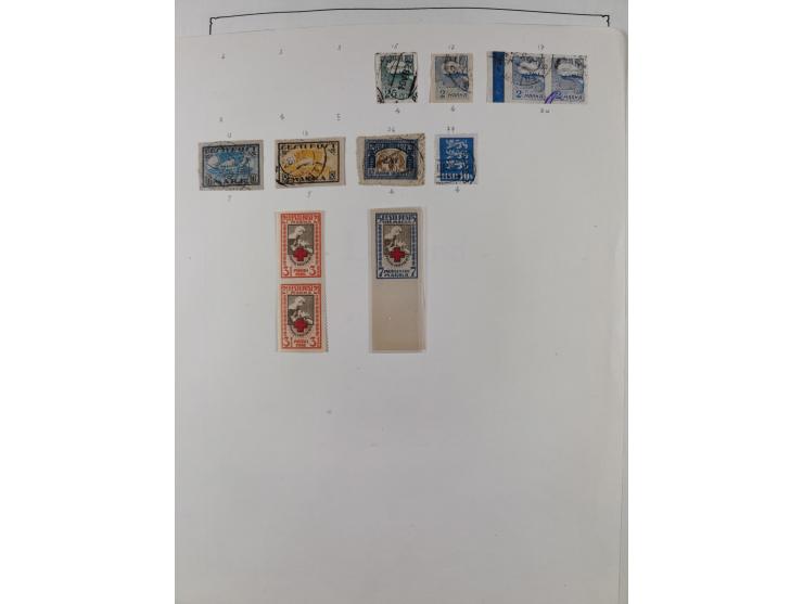 1918/1954, used and unused collections Estonia incl. e.g. Mi.-Nr. 29AUw (2), 164x MNH, Latvia, Lithuania incl. Mi.-Nr. 141F u
