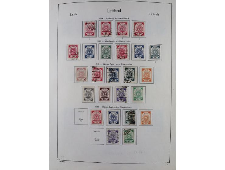 1918/1954, used and unused collections Estonia incl. e.g. Mi.-Nr. 29AUw (2), 164x MNH, Latvia, Lithuania incl. Mi.-Nr. 141F u