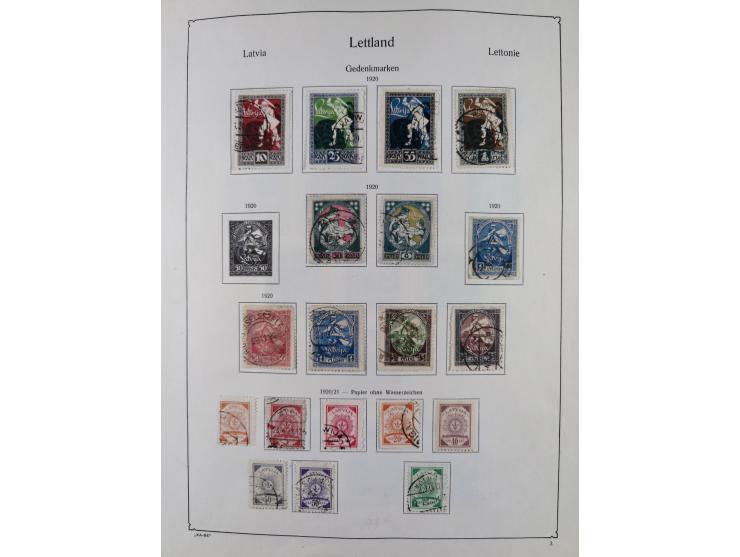 1918/1954, used and unused collections Estonia incl. e.g. Mi.-Nr. 29AUw (2), 164x MNH, Latvia, Lithuania incl. Mi.-Nr. 141F u