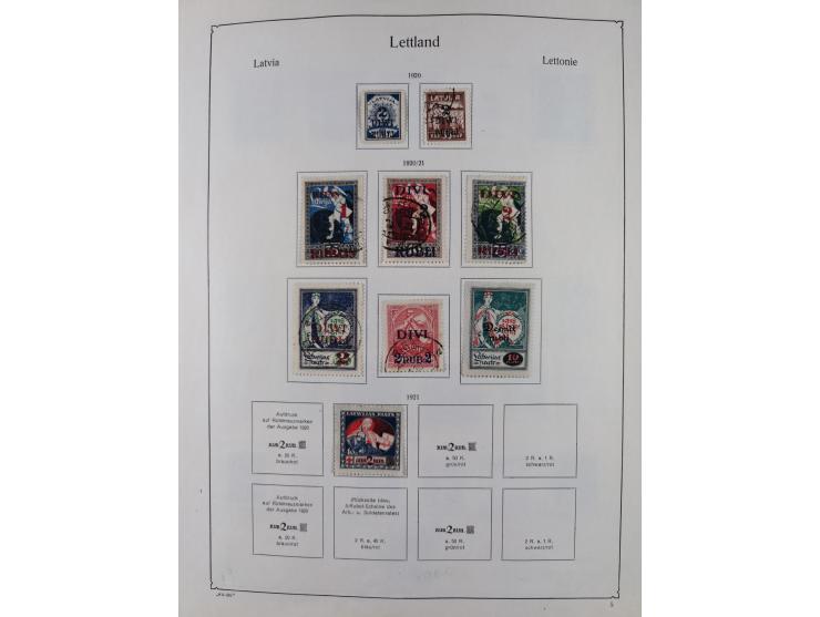 1918/1954, used and unused collections Estonia incl. e.g. Mi.-Nr. 29AUw (2), 164x MNH, Latvia, Lithuania incl. Mi.-Nr. 141F u