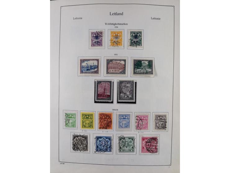 1918/1954, used and unused collections Estonia incl. e.g. Mi.-Nr. 29AUw (2), 164x MNH, Latvia, Lithuania incl. Mi.-Nr. 141F u