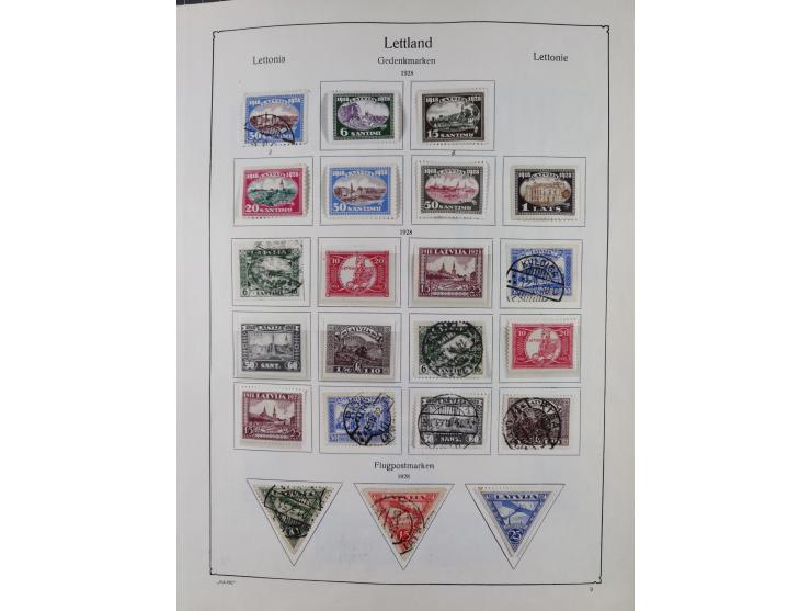 1918/1954, used and unused collections Estonia incl. e.g. Mi.-Nr. 29AUw (2), 164x MNH, Latvia, Lithuania incl. Mi.-Nr. 141F u