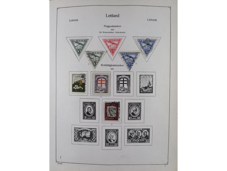 1918/1954, used and unused collections Estonia incl. e.g. Mi.-Nr. 29AUw (2), 164x MNH, Latvia, Lithuania incl. Mi.-Nr. 141F u