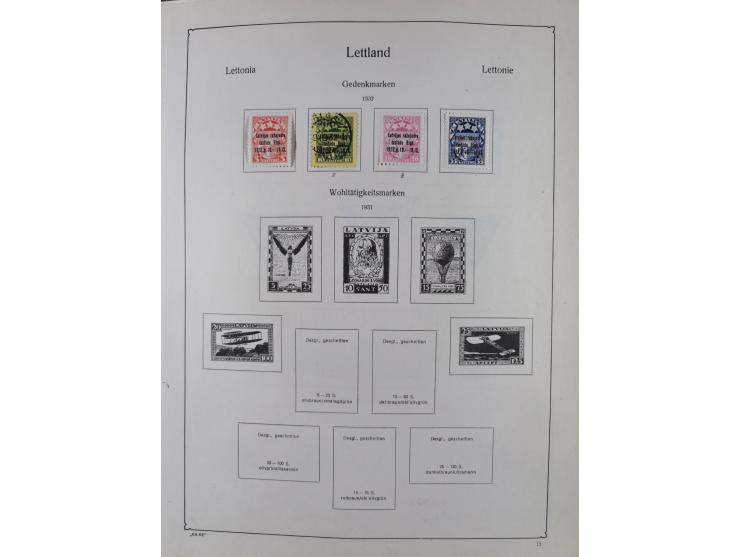1918/1954, used and unused collections Estonia incl. e.g. Mi.-Nr. 29AUw (2), 164x MNH, Latvia, Lithuania incl. Mi.-Nr. 141F u
