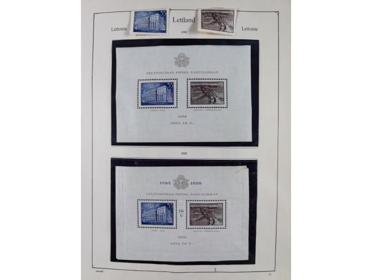1918/1954, used and unused collections Estonia incl. e.g. Mi.-Nr. 29AUw (2), 164x MNH, Latvia, Lithuania incl. Mi.-Nr. 141F u