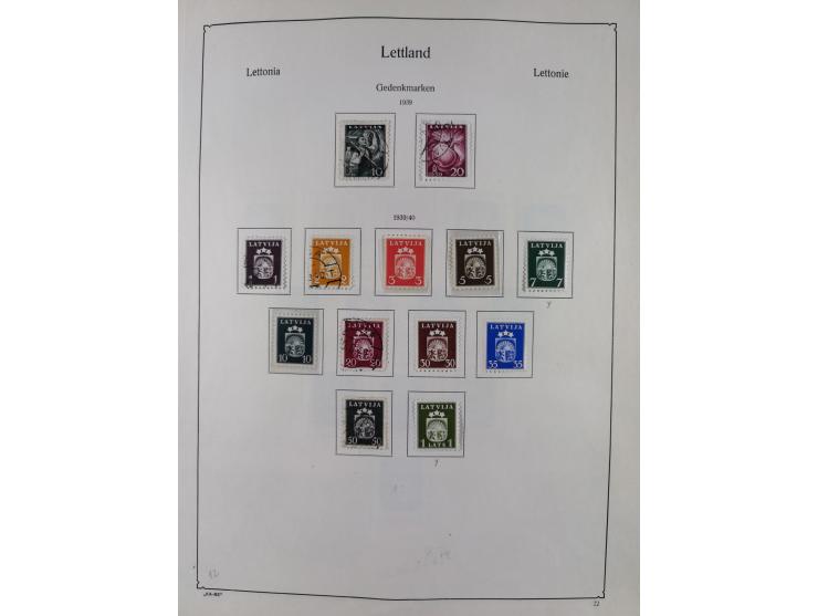 1918/1954, used and unused collections Estonia incl. e.g. Mi.-Nr. 29AUw (2), 164x MNH, Latvia, Lithuania incl. Mi.-Nr. 141F u