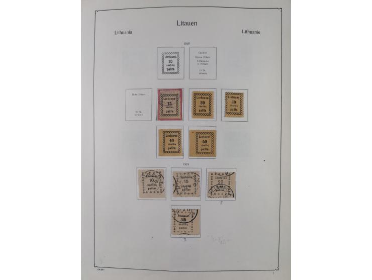 1918/1954, used and unused collections Estonia incl. e.g. Mi.-Nr. 29AUw (2), 164x MNH, Latvia, Lithuania incl. Mi.-Nr. 141F u