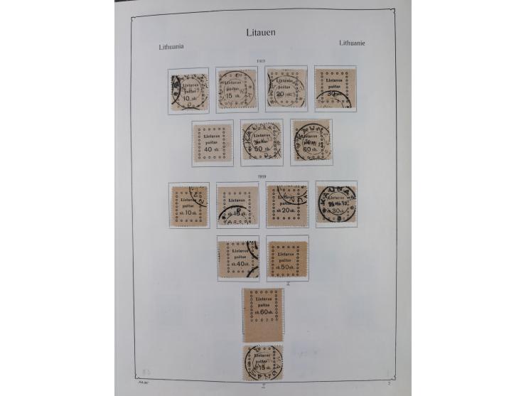 1918/1954, used and unused collections Estonia incl. e.g. Mi.-Nr. 29AUw (2), 164x MNH, Latvia, Lithuania incl. Mi.-Nr. 141F u