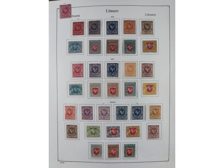 1918/1954, used and unused collections Estonia incl. e.g. Mi.-Nr. 29AUw (2), 164x MNH, Latvia, Lithuania incl. Mi.-Nr. 141F u