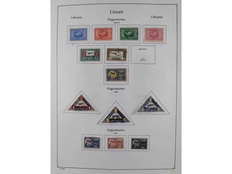 1918/1954, used and unused collections Estonia incl. e.g. Mi.-Nr. 29AUw (2), 164x MNH, Latvia, Lithuania incl. Mi.-Nr. 141F u