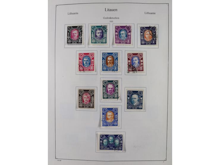 1918/1954, used and unused collections Estonia incl. e.g. Mi.-Nr. 29AUw (2), 164x MNH, Latvia, Lithuania incl. Mi.-Nr. 141F u