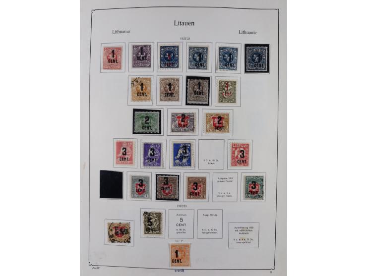 1918/1954, used and unused collections Estonia incl. e.g. Mi.-Nr. 29AUw (2), 164x MNH, Latvia, Lithuania incl. Mi.-Nr. 141F u