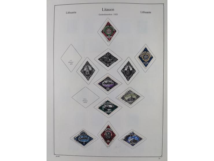 1918/1954, used and unused collections Estonia incl. e.g. Mi.-Nr. 29AUw (2), 164x MNH, Latvia, Lithuania incl. Mi.-Nr. 141F u