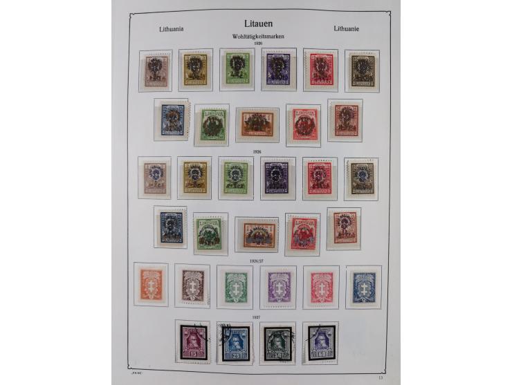 1918/1954, used and unused collections Estonia incl. e.g. Mi.-Nr. 29AUw (2), 164x MNH, Latvia, Lithuania incl. Mi.-Nr. 141F u