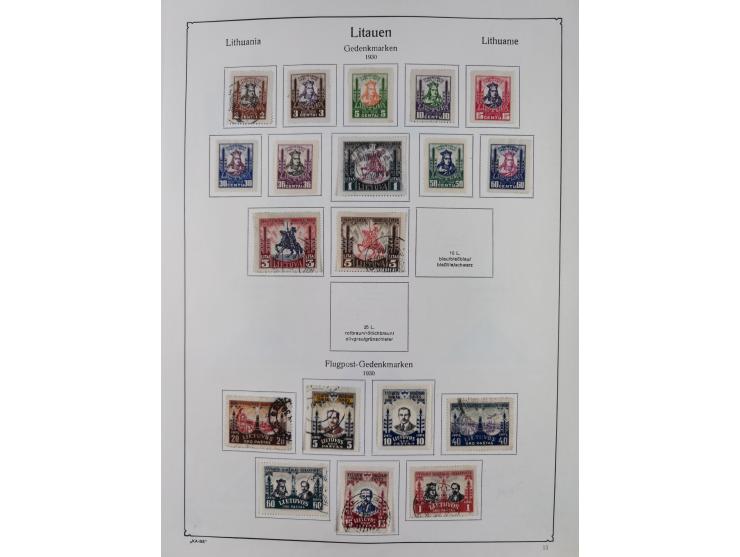 1918/1954, used and unused collections Estonia incl. e.g. Mi.-Nr. 29AUw (2), 164x MNH, Latvia, Lithuania incl. Mi.-Nr. 141F u