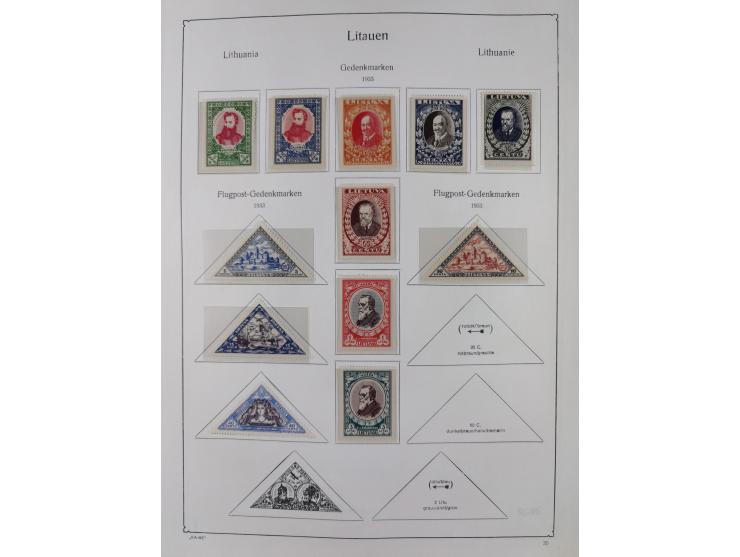 1918/1954, used and unused collections Estonia incl. e.g. Mi.-Nr. 29AUw (2), 164x MNH, Latvia, Lithuania incl. Mi.-Nr. 141F u