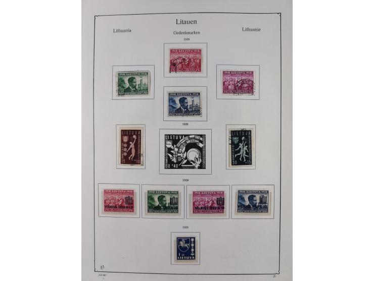 1918/1954, used and unused collections Estonia incl. e.g. Mi.-Nr. 29AUw (2), 164x MNH, Latvia, Lithuania incl. Mi.-Nr. 141F u
