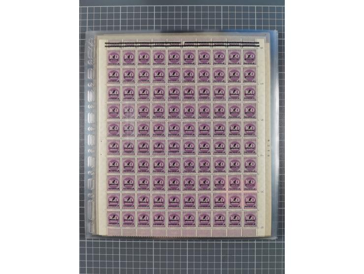 1923, OPD-Bogen, Sammlung von rund 70 Stück, einige mehrfach, dabei u. A. 333AW (Frankfurt) und 335B (Breslau und Stuttgart).