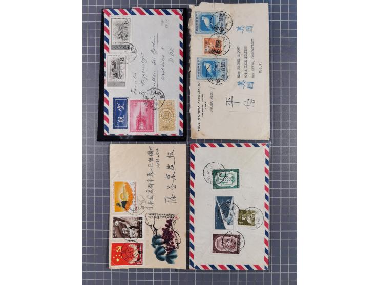 1950/74, group of eleven covers, some better frankings with 1973 Giant Panda complete set (Mi.-Nr. 1126-1131) tied by cds. “S