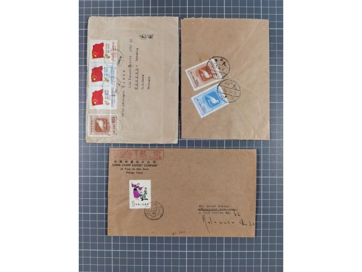 1950/74, group of eleven covers, some better frankings with 1973 Giant Panda complete set (Mi.-Nr. 1126-1131) tied by cds. “S