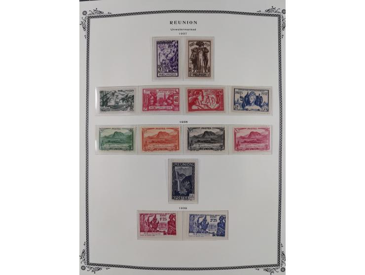 1891/1964, Collection on 39 Scott album leaves, unused and mnh, starting colonies allegory overprinted issues with multiples,