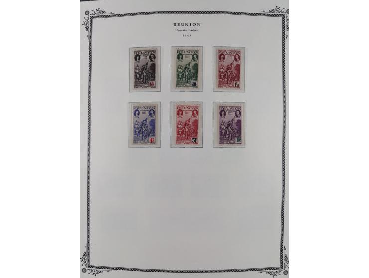 1891/1964, Collection on 39 Scott album leaves, unused and mnh, starting colonies allegory overprinted issues with multiples,