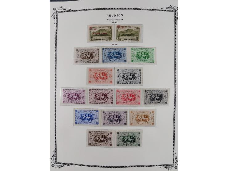 1891/1964, Collection on 39 Scott album leaves, unused and mnh, starting colonies allegory overprinted issues with multiples,