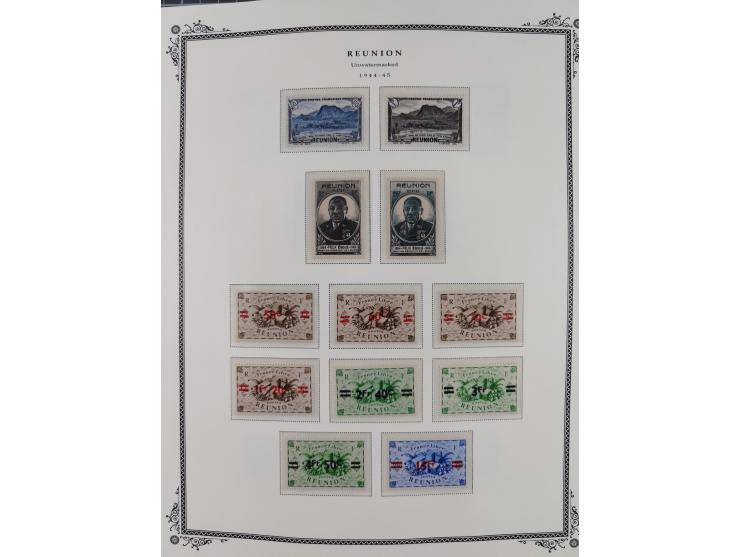 1891/1964, Collection on 39 Scott album leaves, unused and mnh, starting colonies allegory overprinted issues with multiples,