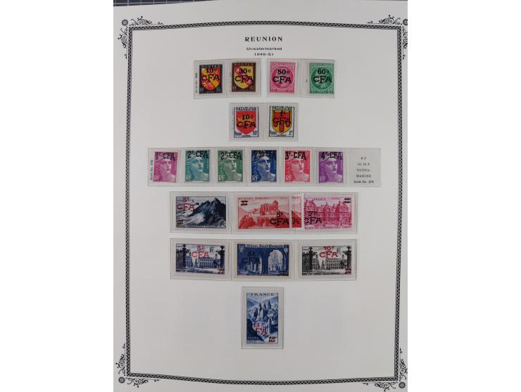 1891/1964, Collection on 39 Scott album leaves, unused and mnh, starting colonies allegory overprinted issues with multiples,