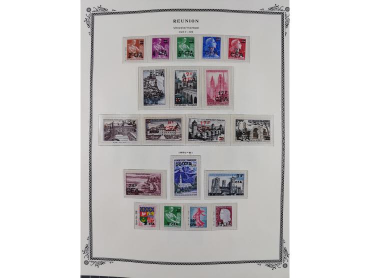 1891/1964, Collection on 39 Scott album leaves, unused and mnh, starting colonies allegory overprinted issues with multiples,