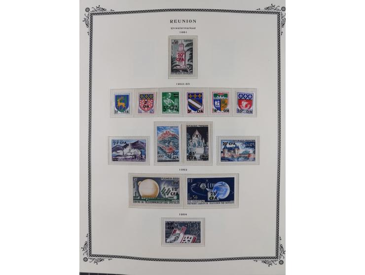 1891/1964, Collection on 39 Scott album leaves, unused and mnh, starting colonies allegory overprinted issues with multiples,