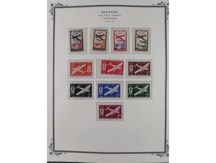 1891/1964, Collection on 39 Scott album leaves, unused and mnh, starting colonies allegory overprinted issues with multiples,