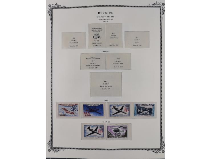 1891/1964, Collection on 39 Scott album leaves, unused and mnh, starting colonies allegory overprinted issues with multiples,