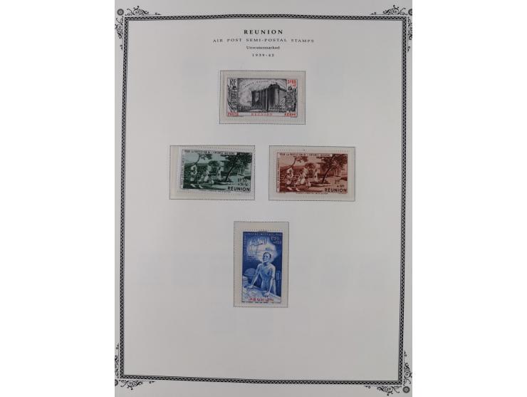 1891/1964, Collection on 39 Scott album leaves, unused and mnh, starting colonies allegory overprinted issues with multiples,