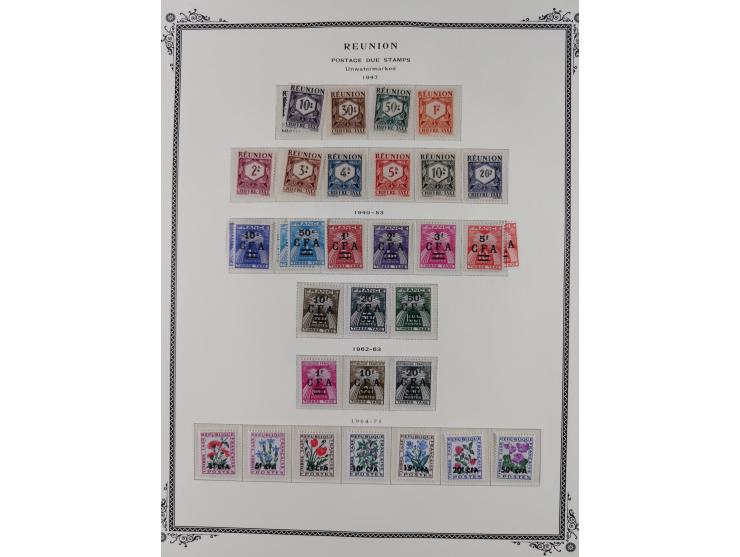 1891/1964, Collection on 39 Scott album leaves, unused and mnh, starting colonies allegory overprinted issues with multiples,