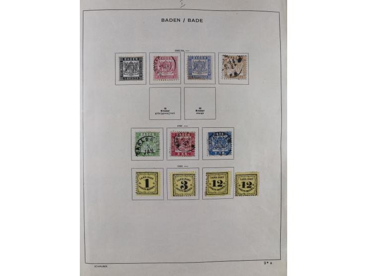 1851/1934, uriger meist gestempelter und teils ungebrauchter Sammlungsbestand in einem Schaubek Album, dabei auch wenige Brie