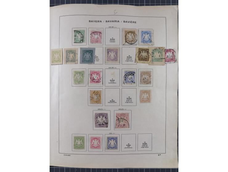 1851/1934, uriger meist gestempelter und teils ungebrauchter Sammlungsbestand in einem Schaubek Album, dabei auch wenige Brie