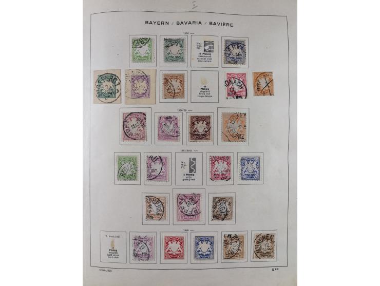 1851/1934, uriger meist gestempelter und teils ungebrauchter Sammlungsbestand in einem Schaubek Album, dabei auch wenige Brie
