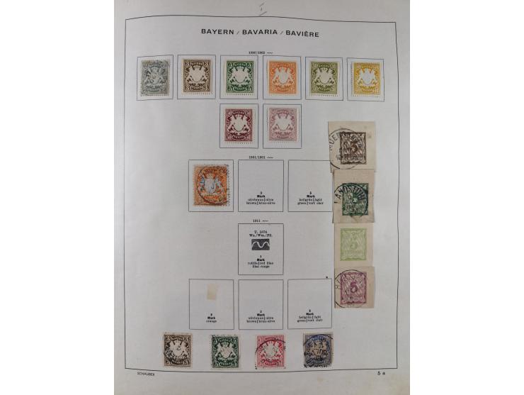 1851/1934, uriger meist gestempelter und teils ungebrauchter Sammlungsbestand in einem Schaubek Album, dabei auch wenige Brie