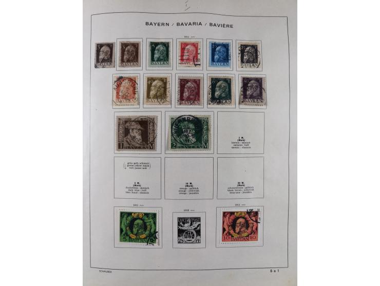 1851/1934, uriger meist gestempelter und teils ungebrauchter Sammlungsbestand in einem Schaubek Album, dabei auch wenige Brie