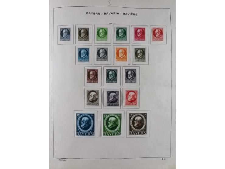 1851/1934, uriger meist gestempelter und teils ungebrauchter Sammlungsbestand in einem Schaubek Album, dabei auch wenige Brie