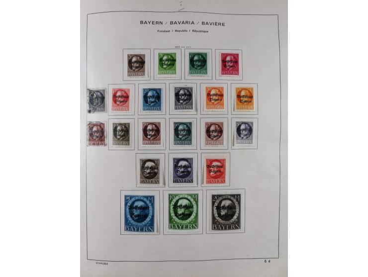 1851/1934, uriger meist gestempelter und teils ungebrauchter Sammlungsbestand in einem Schaubek Album, dabei auch wenige Brie