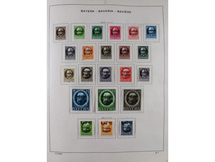 1851/1934, uriger meist gestempelter und teils ungebrauchter Sammlungsbestand in einem Schaubek Album, dabei auch wenige Brie