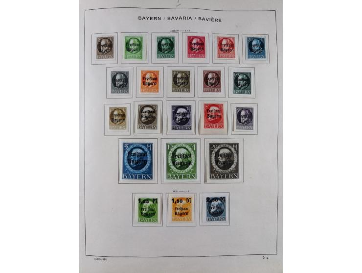 1851/1934, uriger meist gestempelter und teils ungebrauchter Sammlungsbestand in einem Schaubek Album, dabei auch wenige Brie