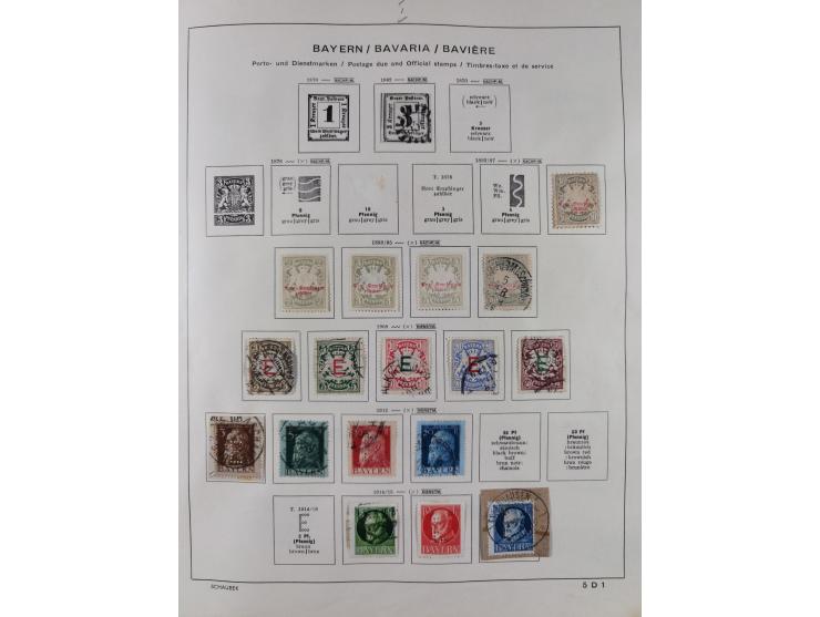 1851/1934, uriger meist gestempelter und teils ungebrauchter Sammlungsbestand in einem Schaubek Album, dabei auch wenige Brie